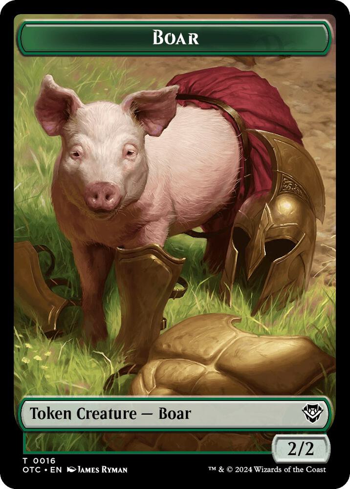 Boar Treasure Double Sided Token 16 // 18 (Commander: Outlaws of Thunder Junction)  | Good Games Modbury