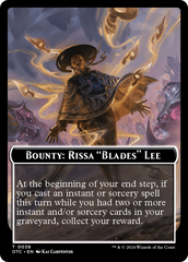 Bounty: Rissa "Blades" Lee // Bounty Rules Double-Sided Token [Outlaws of Thunder Junction Commander Tokens] | Good Games Modbury