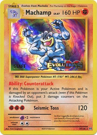 Machamp (59/108) (XY Evolutions Staff Prerelease) [XY: Black Star Promos] | Good Games Modbury