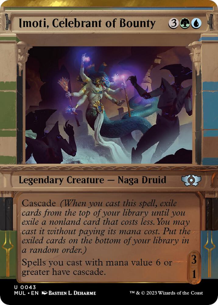 Imoti, Celebrant of Bounty 43 (March of the Machine: Multiverse Legends)  - Showcase Foil | Good Games Modbury