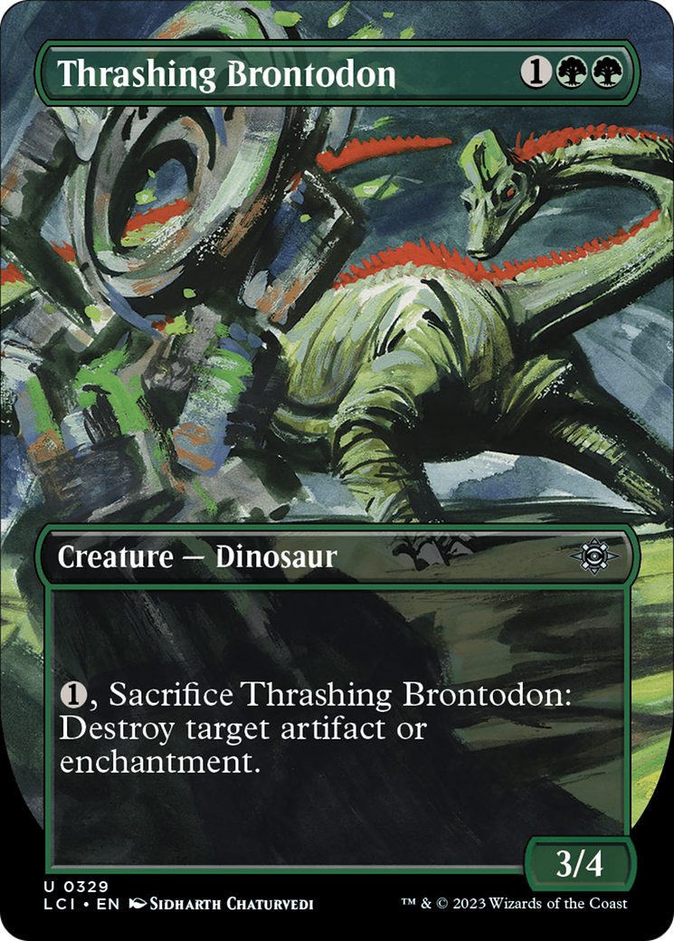 Thrashing Brontodon (Borderless) [The Lost Caverns of Ixalan] | Good Games Modbury