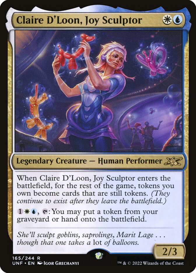 Claire D'Loon, Joy Sculptor 165/244 (Unfinity)  | Good Games Modbury