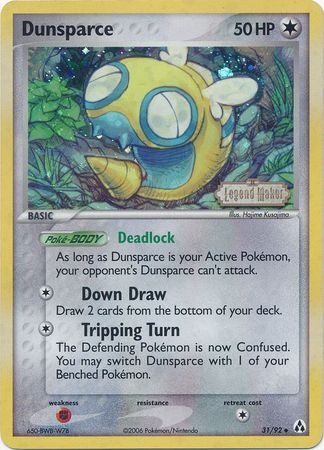 Dunsparce (31/92) (Stamped) [EX: Legend Maker] | Good Games Modbury
