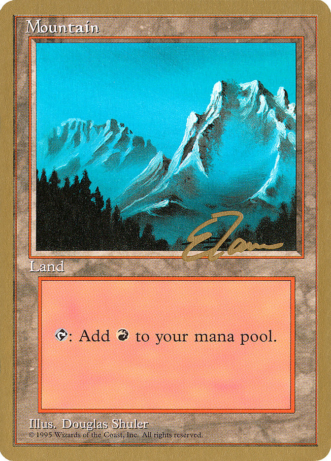 Mountain (et374) (Eric Tam) [Pro Tour Collector Set] | Good Games Modbury