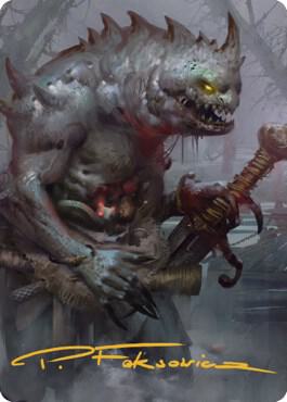 Gray Slaad Art Card Gold Stamped Signature 15 (Art Series: Commander Legends: Battle for Baldur's Gate)  | Good Games Modbury