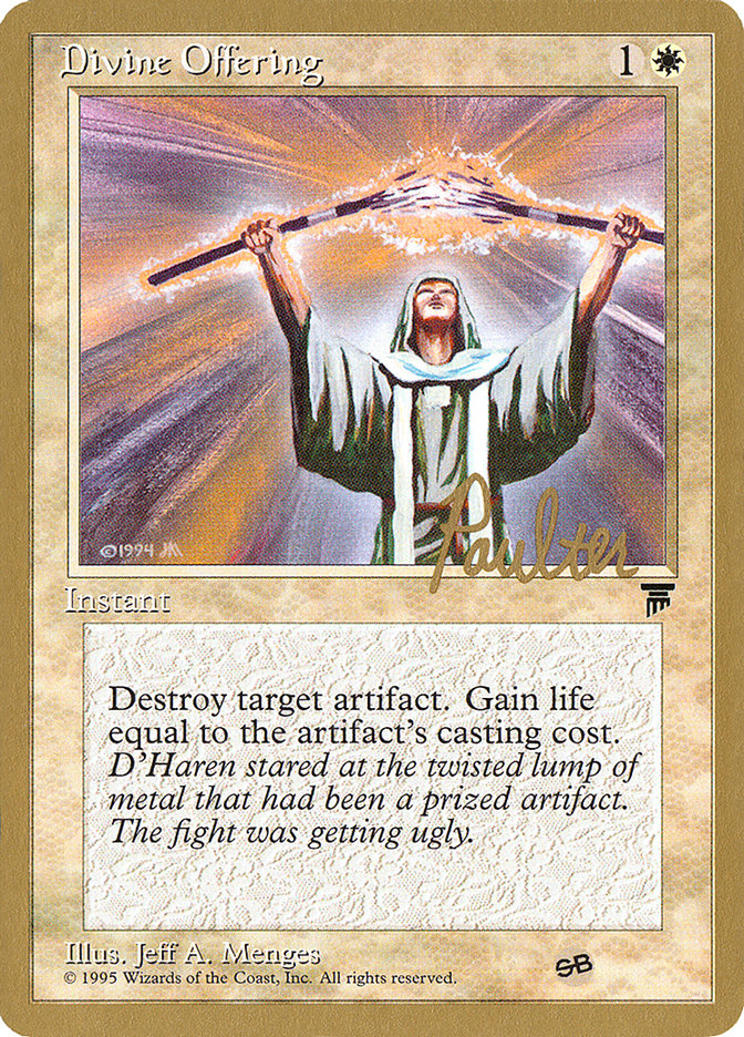Divine Offering (Preston Poulter) (SB) [Pro Tour Collector Set] | Good Games Modbury