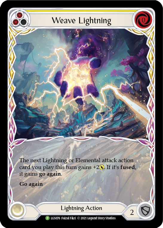 Weave Lightning (Yellow) [LGS076] (Promo)  Rainbow Foil | Good Games Modbury