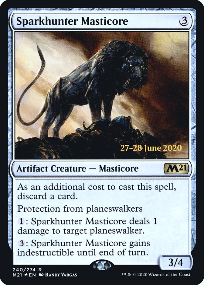 Sparkhunter Masticore [Core Set 2021 Prerelease Promos] | Good Games Modbury