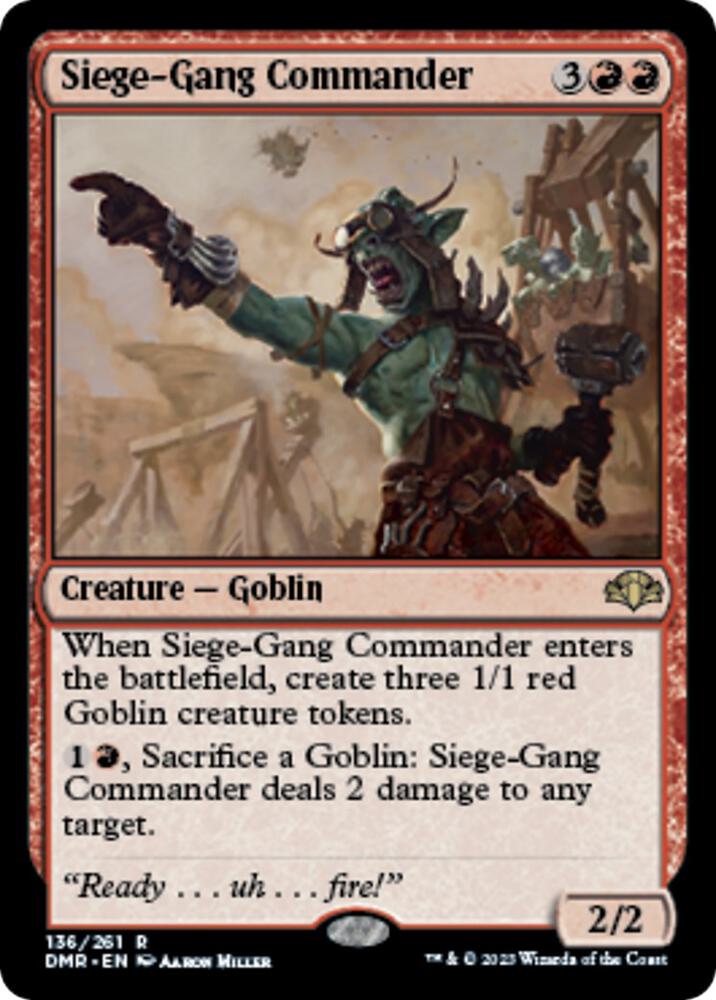 Siege Gang Commander 136/261 (Dominaria Remastered)  | Good Games Modbury