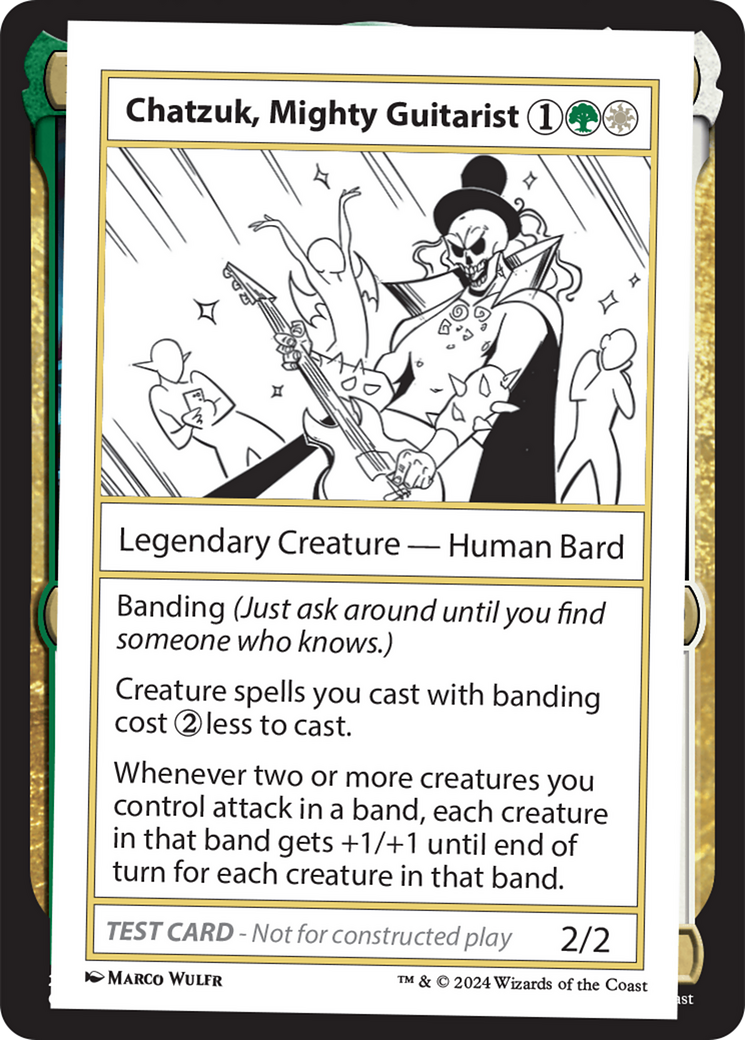 Chatzuk, Mighty Guitarist [Mystery Booster 2 Playtest Cards] | Good Games Modbury