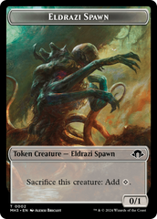 Eldrazi Spawn // Cat Warrior Double-Sided Token [Modern Horizons 3 Tokens] | Good Games Modbury