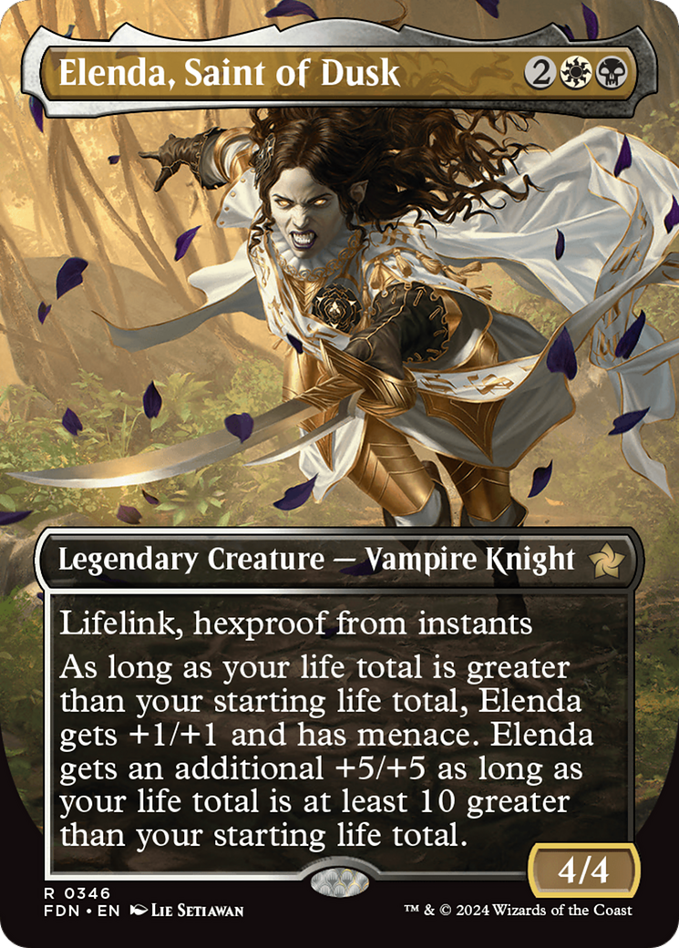 Elenda, Saint of Dusk (Borderless) [Foundations] | Good Games Modbury