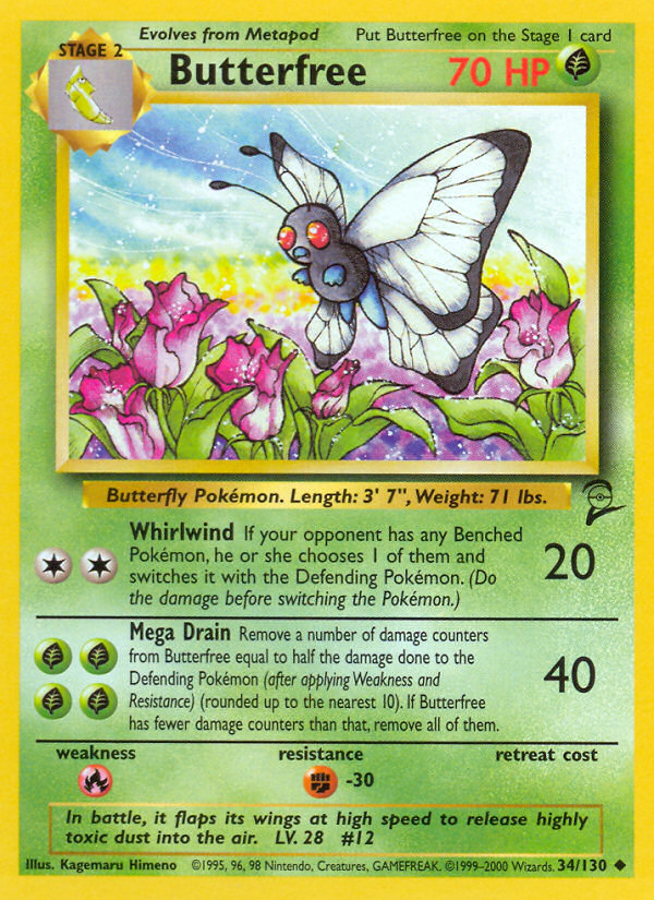 Butterfree (34/130) [Base Set 2] | Good Games Modbury