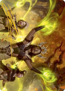 Dawnhart Wardens Art Card Gold Stamped Signature 57 (Art Series: Innistrad: Midnight Hunt)  | Good Games Modbury