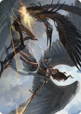 Destroy Evil Art Card Gold Stamped Signature 7 (Art Series: Dominaria United)  | Good Games Modbury