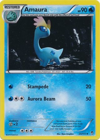 Amaura (25/111) (Cosmos Holo) [XY: Furious Fists] | Good Games Modbury