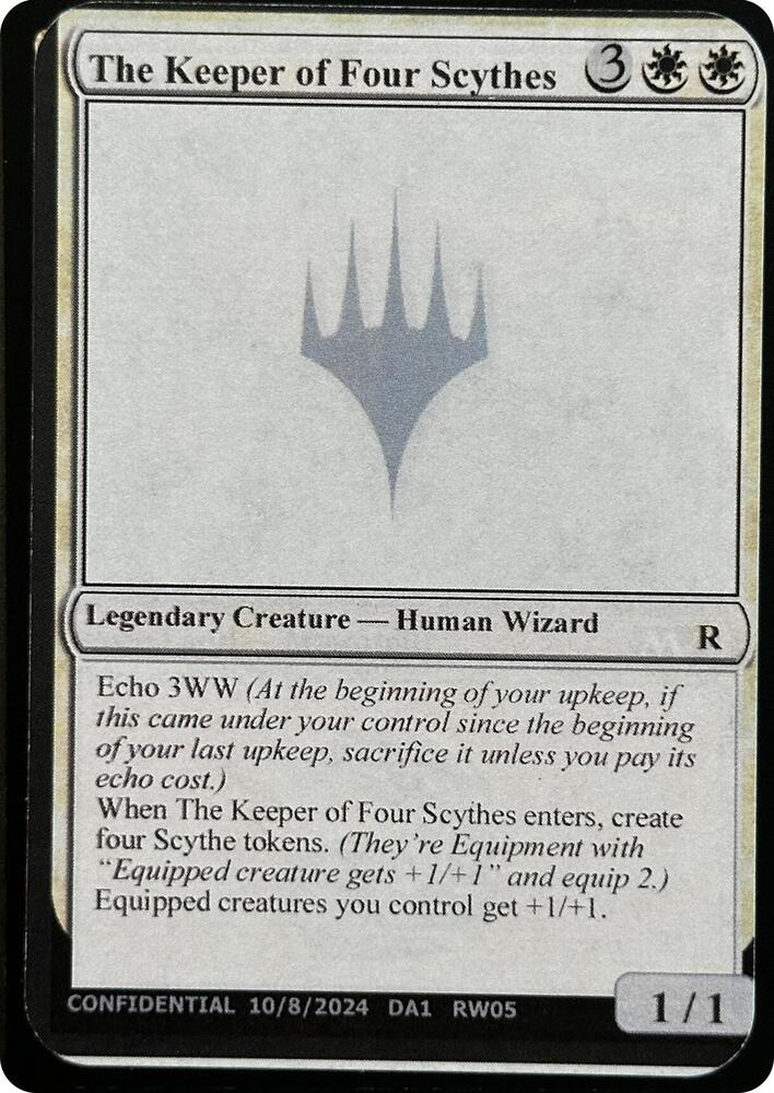 The Keeper of Four Scythes RW05d/477 (Un-Known Event Playtest Cards)  | Good Games Modbury