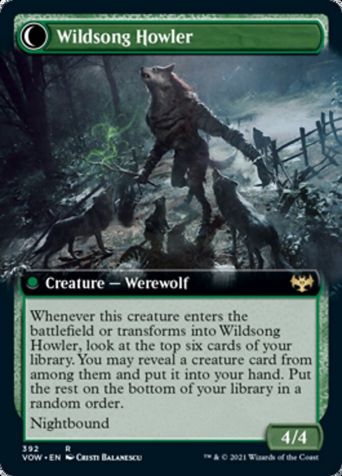 Howlpack Piper // Wildsong Howler (Extended Art) [Innistrad: Crimson Vow] | Good Games Modbury