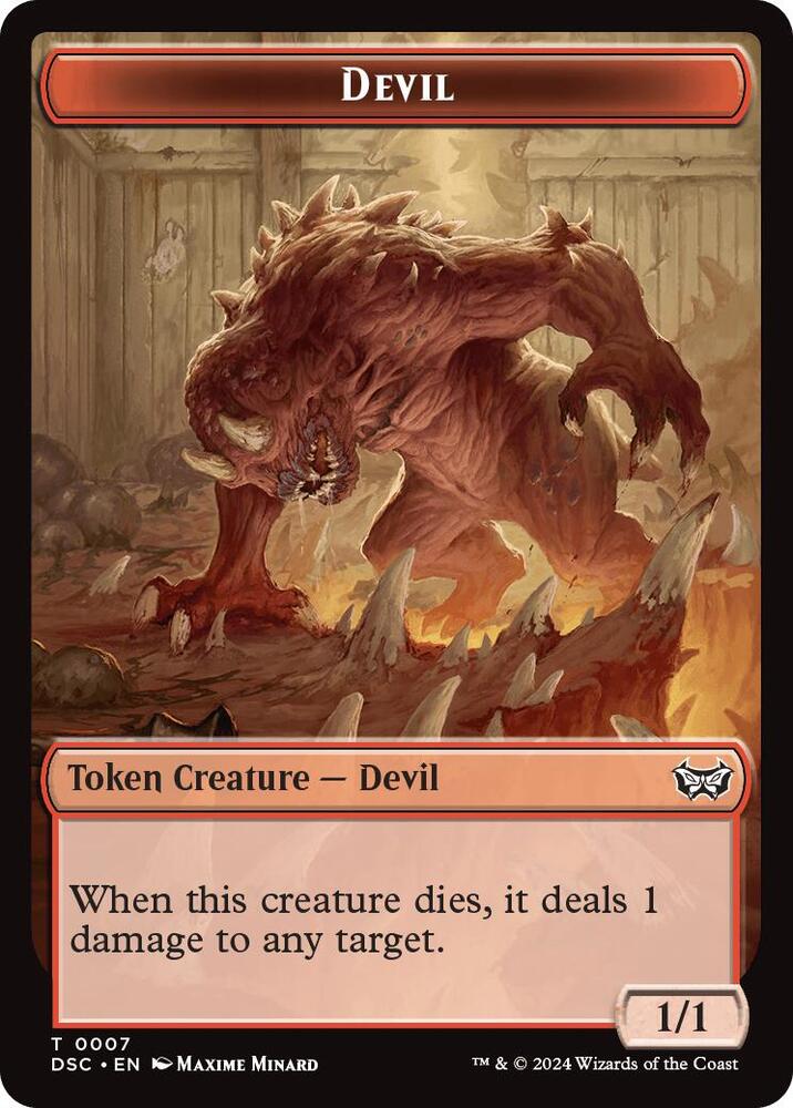 Devil Scarecrow Double Sided Token 7 // 23 (Commander: Duskmourn: House of Horror)  | Good Games Modbury