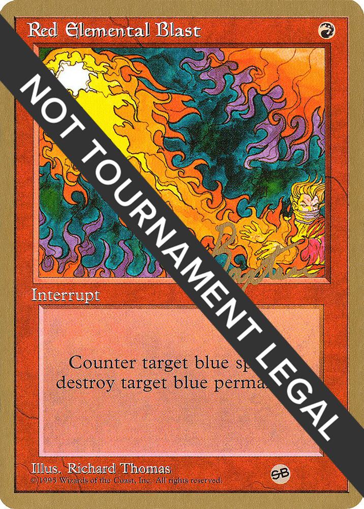 Red Elemental Blast 1996 George Baxter 4ED SB gb218sb/308 (World Championship Decks)  | Good Games Modbury