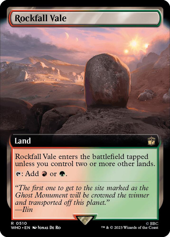 Rockfall Vale 510/331 (Universes Beyond: Doctor Who)  - Extended Art | Good Games Modbury