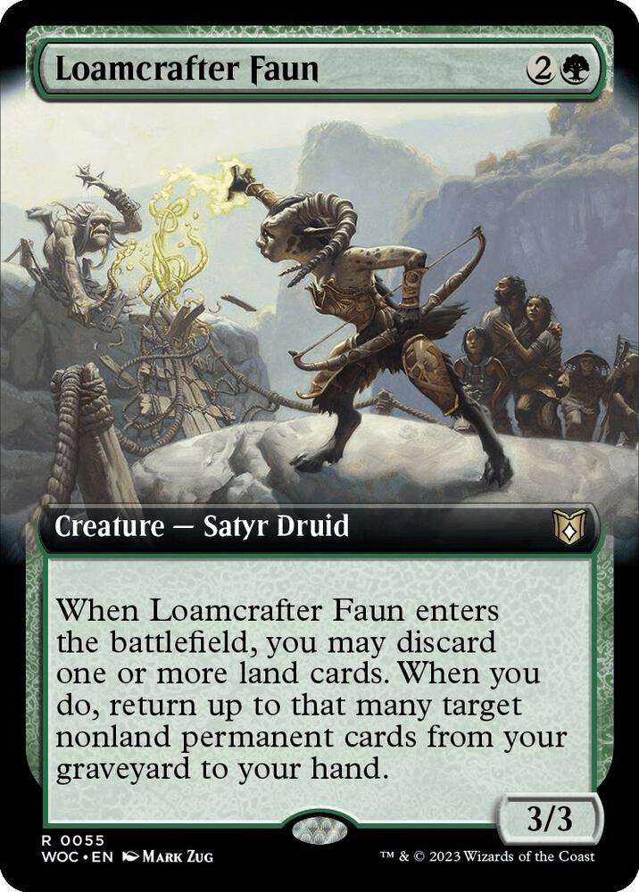 Loamcrafter Faun 55/173 (Commander: Wilds of Eldraine)  - Extended Art | Good Games Modbury