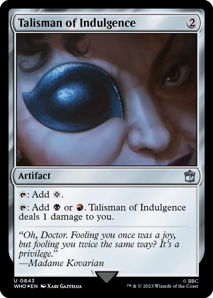 Talisman of Indulgence 843/331 (Universes Beyond: Doctor Who)  - Surge Foil | Good Games Modbury