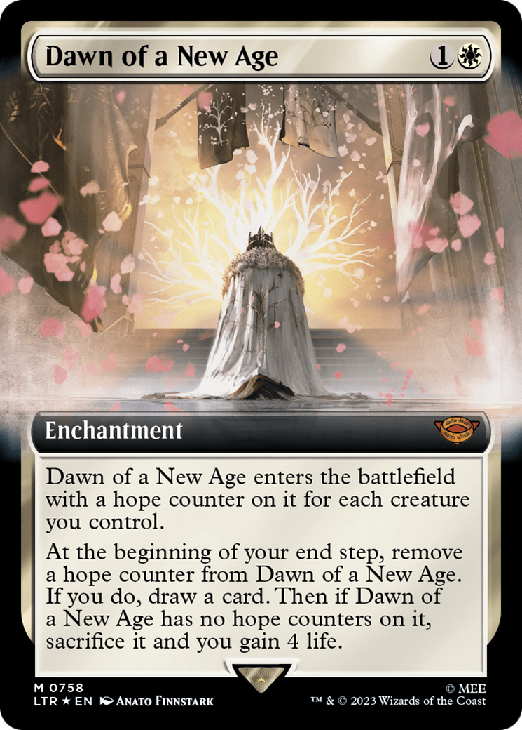 Dawn of a New Age (Extended Art) (Surge Foil) [The Lord of the Rings: Tales of Middle-Earth] | Good Games Modbury