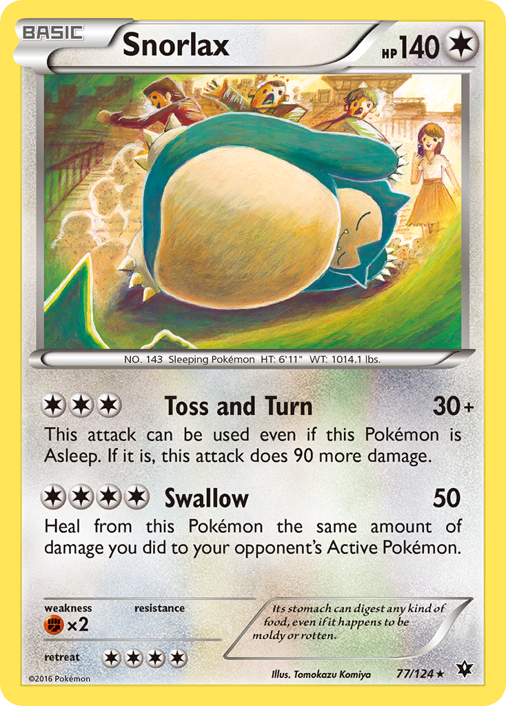 Snorlax (77/124) [XY: Fates Collide] | Good Games Modbury