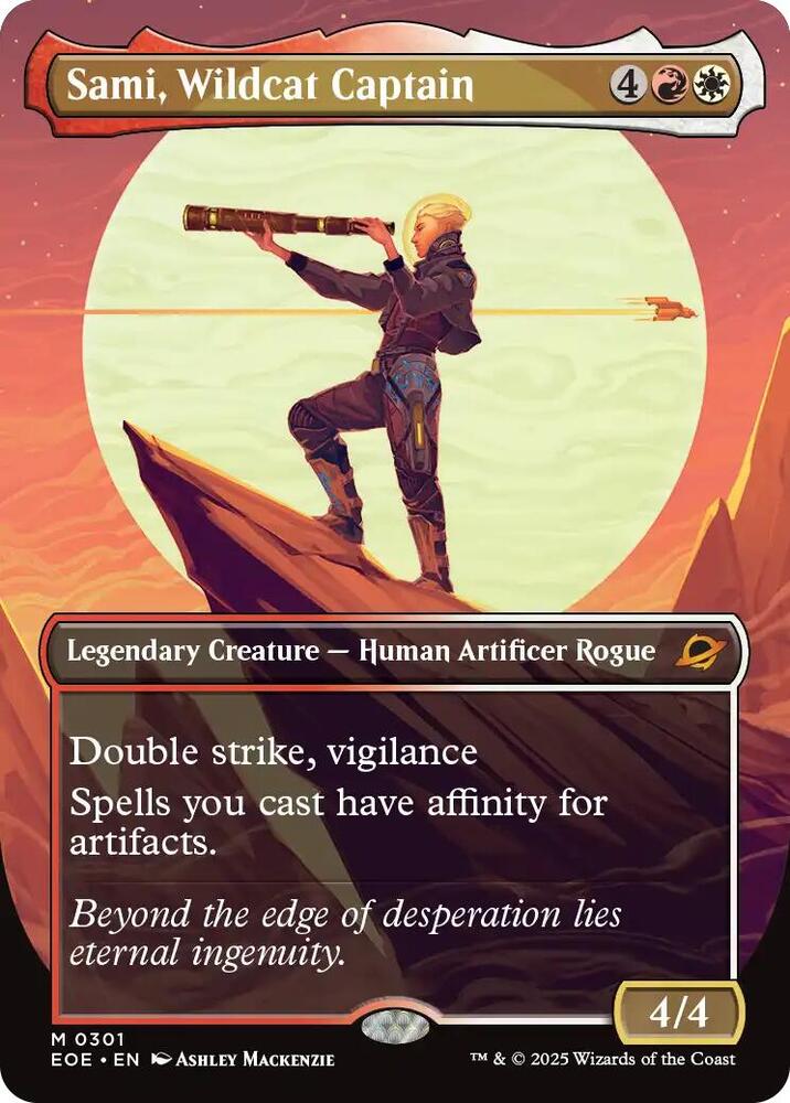 Sami, Wildcat Captain 301 (Edge of Eternities)  - Borderless Foil | Good Games Modbury