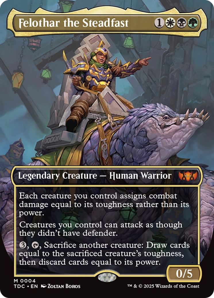 Felothar the Steadfast (Borderless) [Tarkir: Dragonstorm Commander] | Good Games Modbury