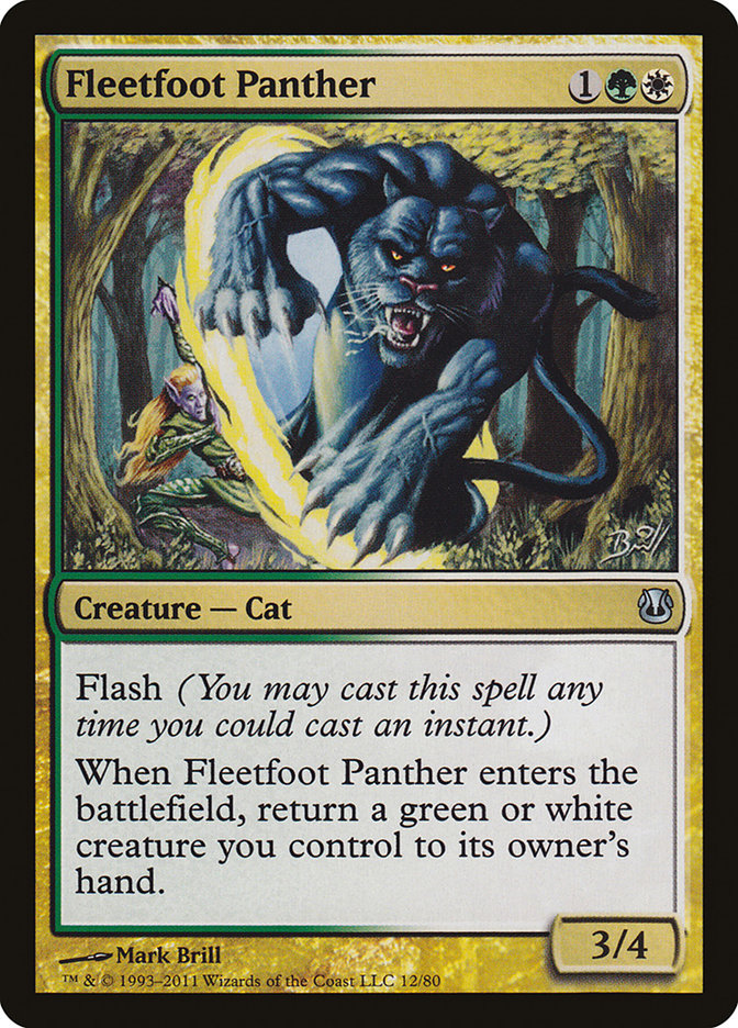 Fleetfoot Panther 12/80 (Duel Decks: Ajani vs. Nicol Bolas)  | Good Games Modbury