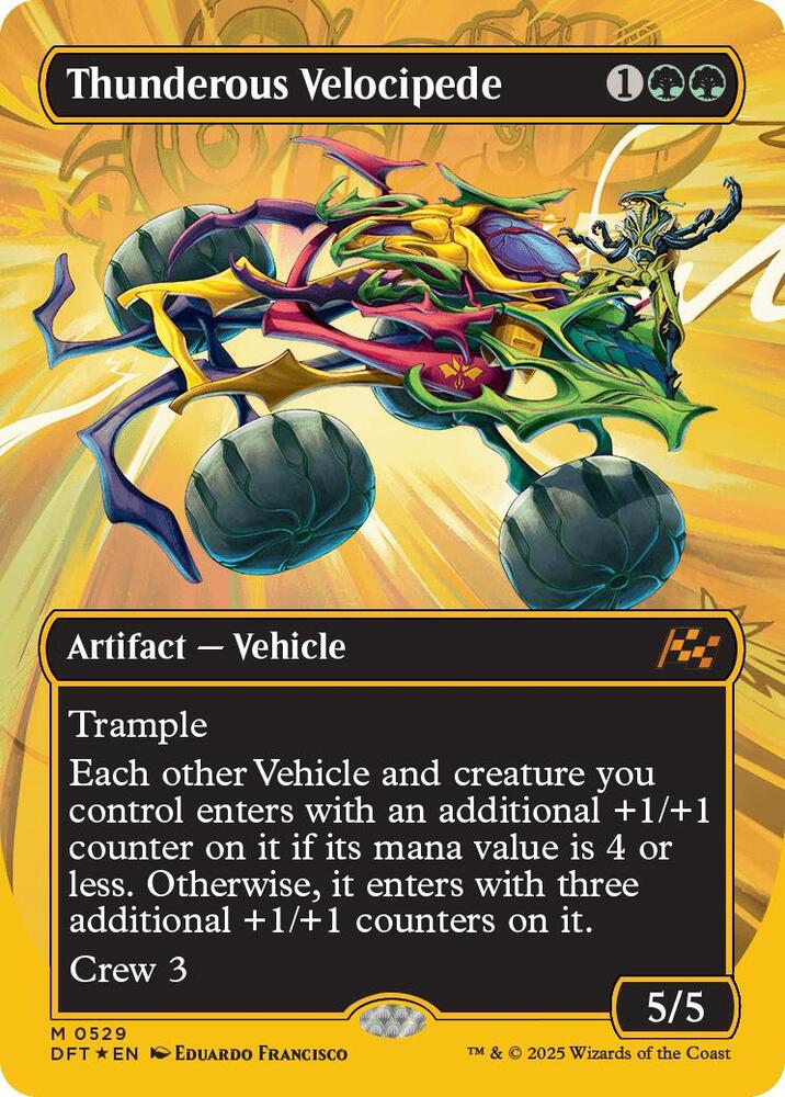 Thunderous Velocipede 529/291 (Aetherdrift)  - Borderless First-Place Foil | Good Games Modbury