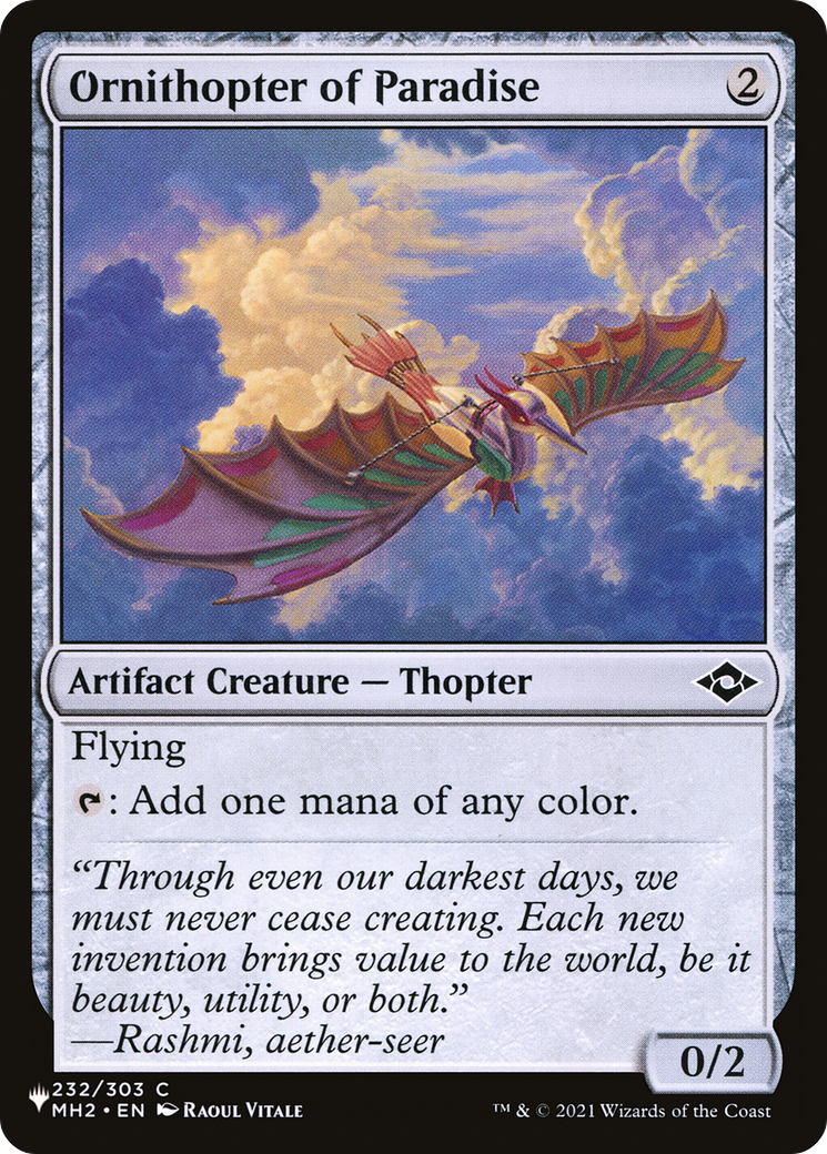 Ornithopter of Paradise [The List Reprints] | Good Games Modbury