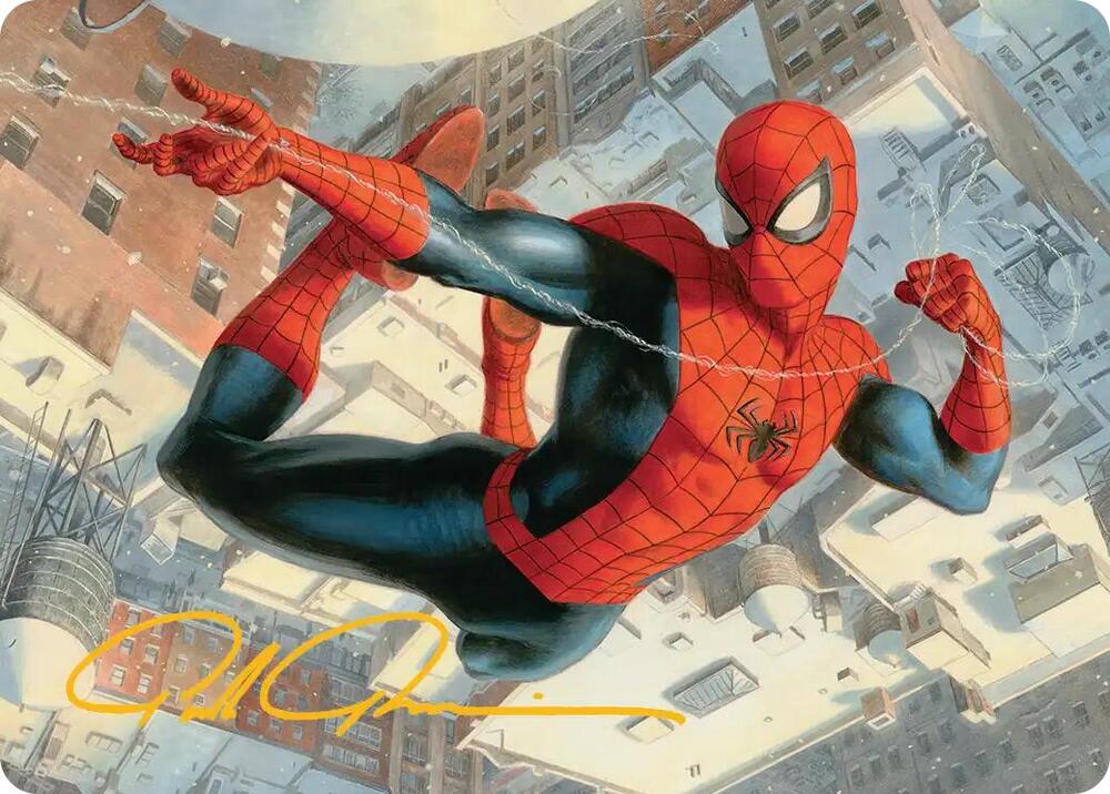 Spider Man Peter Parker Art Card Gold Stamped Signature 53 (Art Series: Marvel's Spider-Man)  | Good Games Modbury