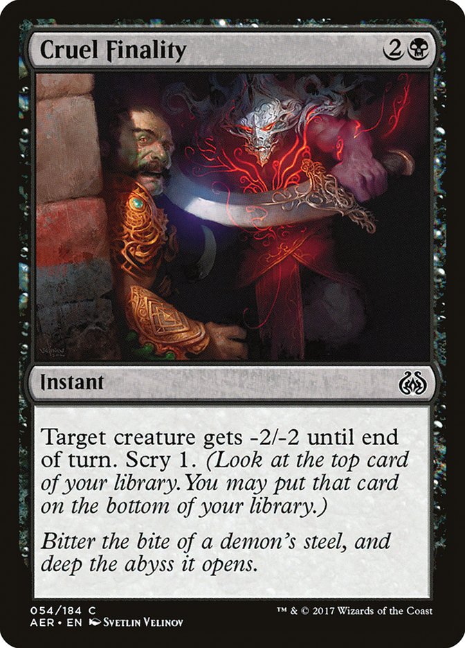 Cruel Finality 54/184 (Aether Revolt)  | Good Games Modbury