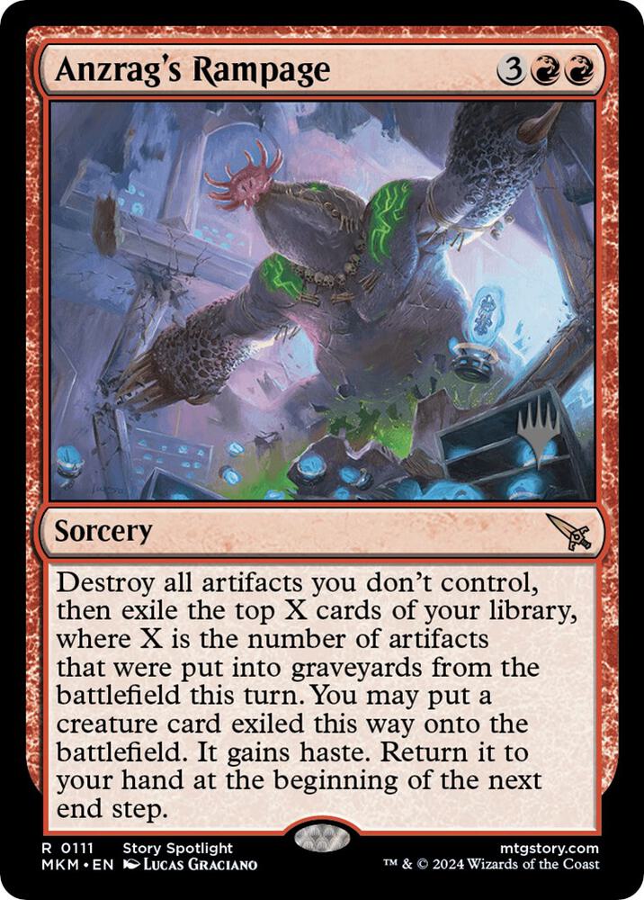 Anzrags Rampage 111 (Promo Pack: Murders at Karlov Manor)  - Foil | Good Games Modbury