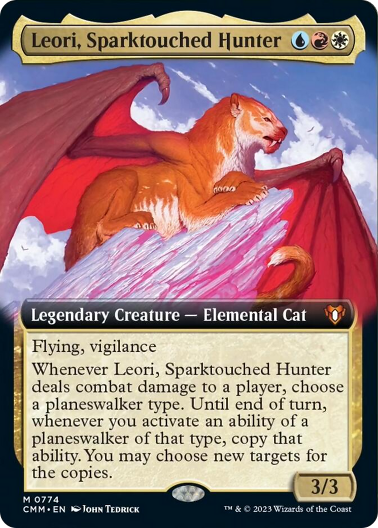 Leori, Sparktouched Hunter (Extended Art) [Commander Masters] | Good Games Modbury