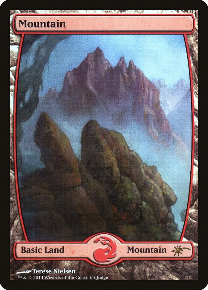 Mountain 4★/9 (Judge Promos)  - Full Art Foil | Good Games Modbury