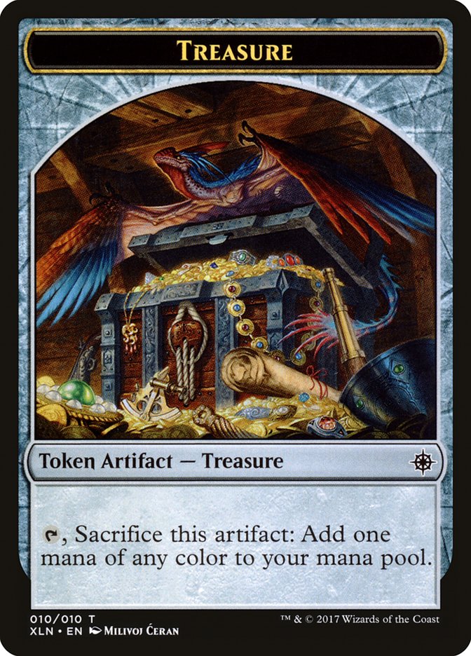 Treasure Token (010/010) [Ixalan Tokens] | Good Games Modbury