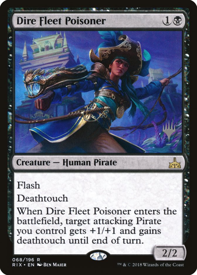 Dire Fleet Poisoner (Promo Pack) [Rivals of Ixalan Promos] | Good Games Modbury