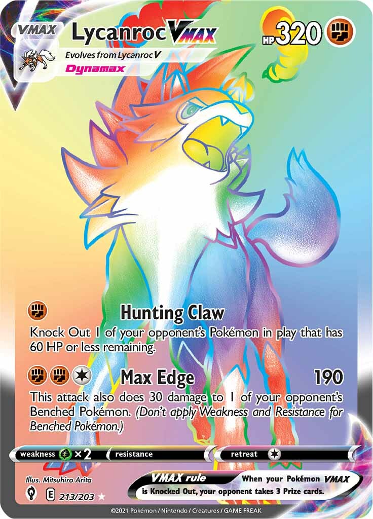 Lycanroc VMAX (213/203) [Sword & Shield: Evolving Skies] | Good Games Modbury