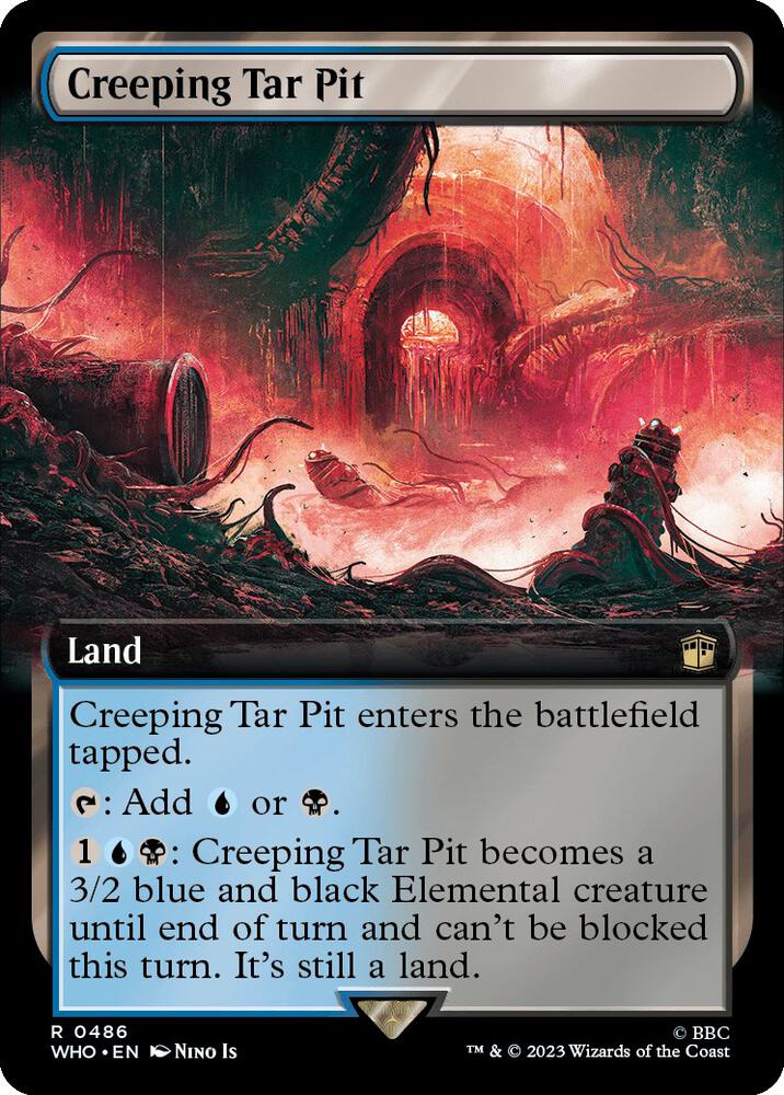 Creeping Tar Pit 486/331 (Universes Beyond: Doctor Who)  - Extended Art | Good Games Modbury