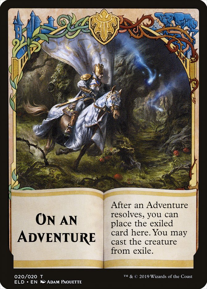 On an Adventure Token [Throne of Eldraine Tokens] | Good Games Modbury