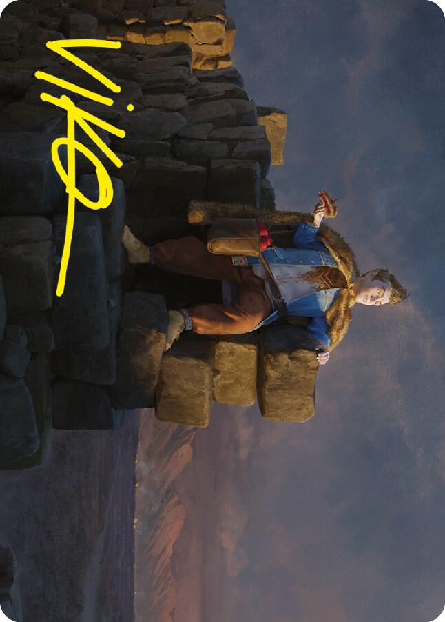 Pippin Warden of Isengard Art Card Gold Stamped Signature 66 (Art Series: Universes Beyond: The Lord of the Rings: Tales of Middle-earth)  | Good Games Modbury