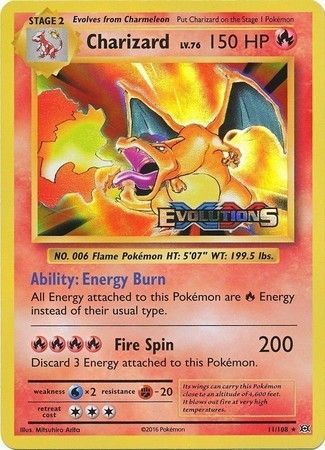 Charizard (11/108) (XY Evolutions Prerelease) [XY: Black Star Promos] | Good Games Modbury