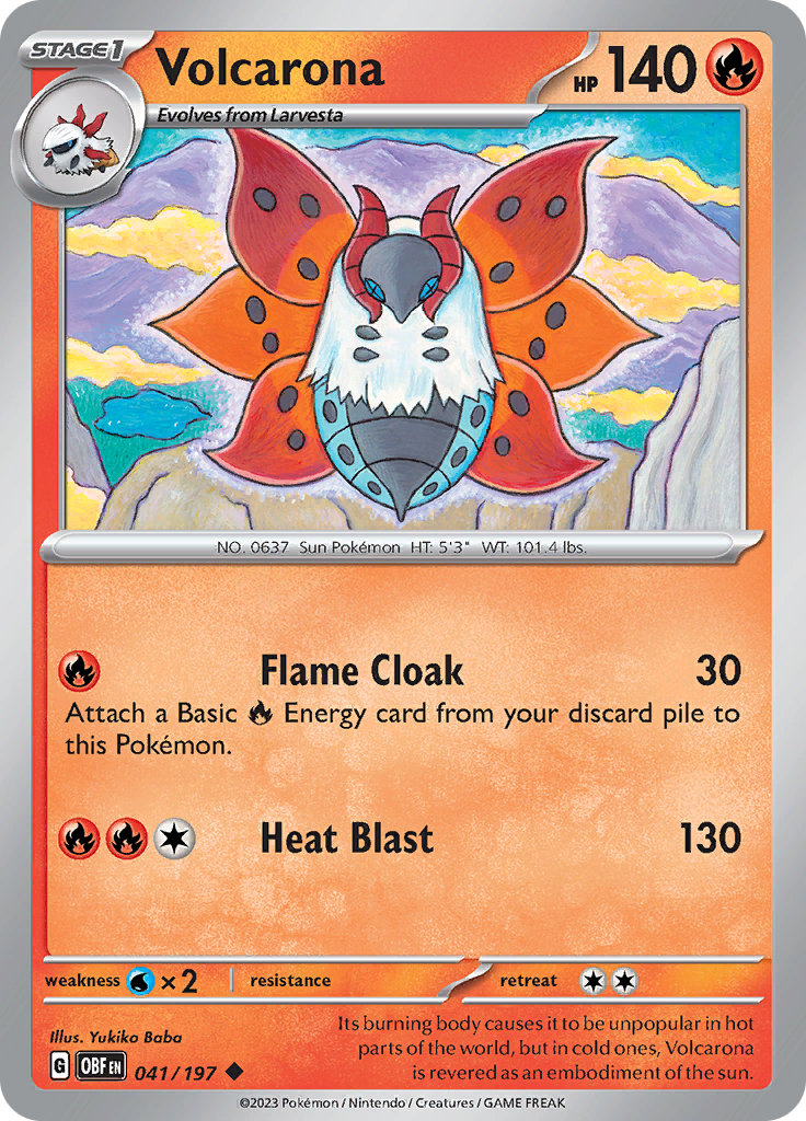 Volcarona (041/197) [Scarlet & Violet: Obsidian Flames] | Good Games Modbury