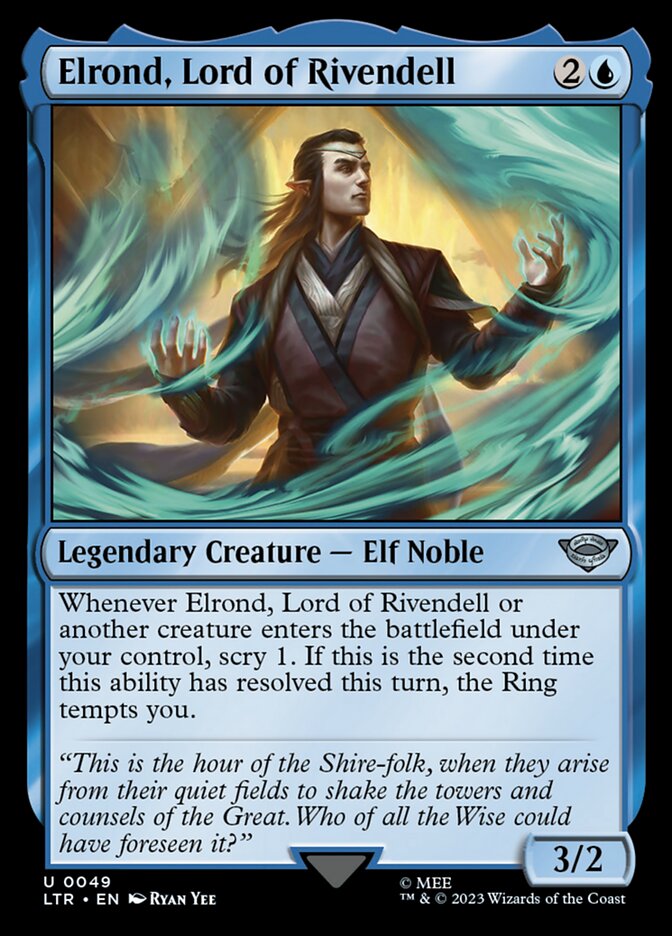 Elrond, Lord of Rivendell 49 (Universes Beyond: The Lord of the Rings: Tales of Middle-earth)  - Foil | Good Games Modbury