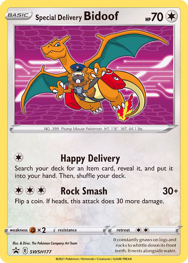 Special Delivery Bidoof (SWSH177) [Sword & Shield: Black Star Promos] | Good Games Modbury