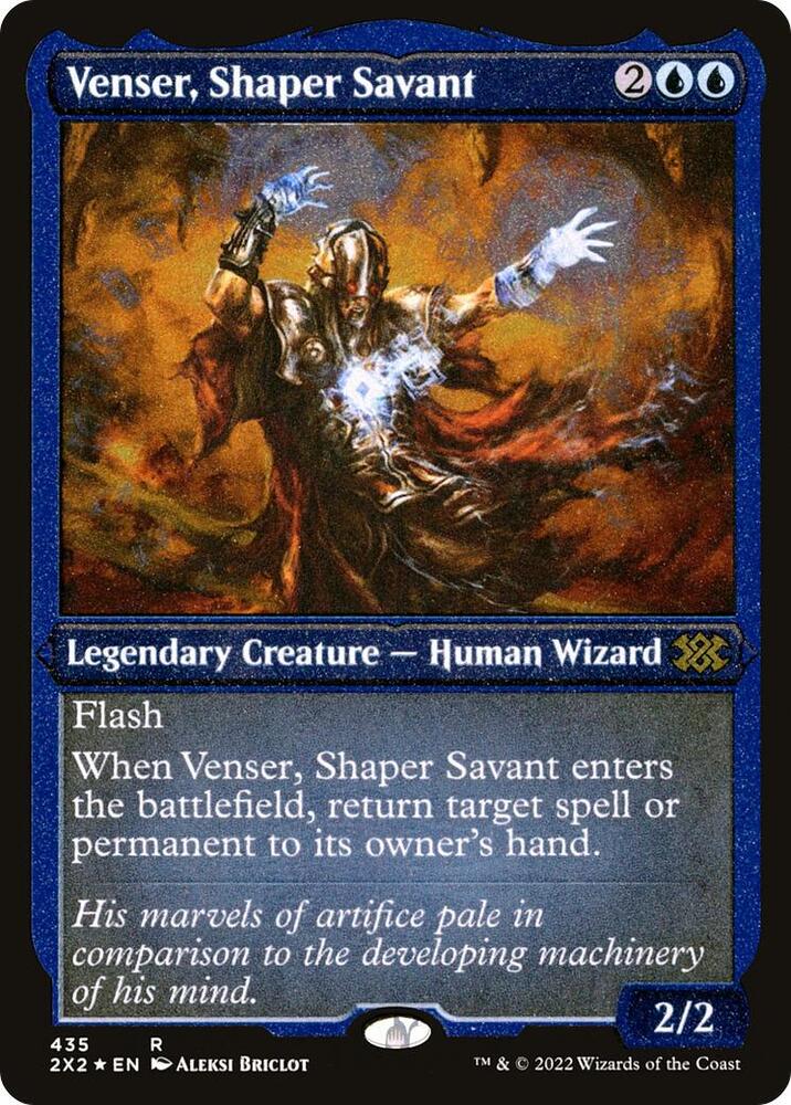 Venser Shaper Savant Foil Etched 435 (Double Masters 2022)  - Foil | Good Games Modbury